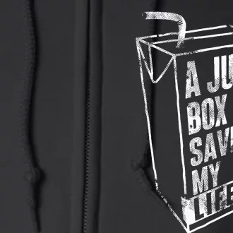 A Juice Box Saved My Life Blood Sugar Diabetes Awareness Full Zip Hoodie