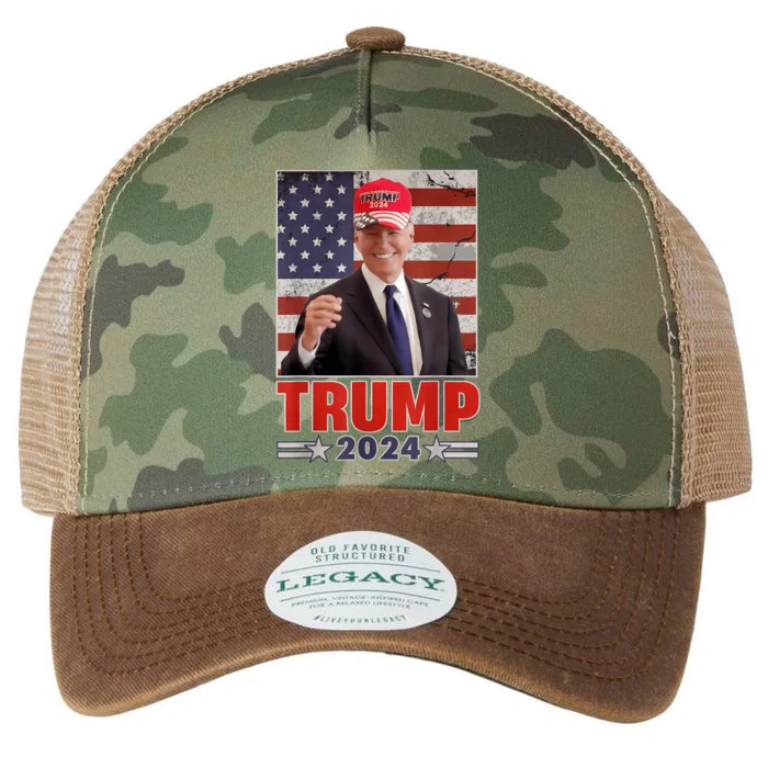 Anti Joe Biden Funny Conservative Donald Trump 2024 Legacy Tie Dye Trucker Hat