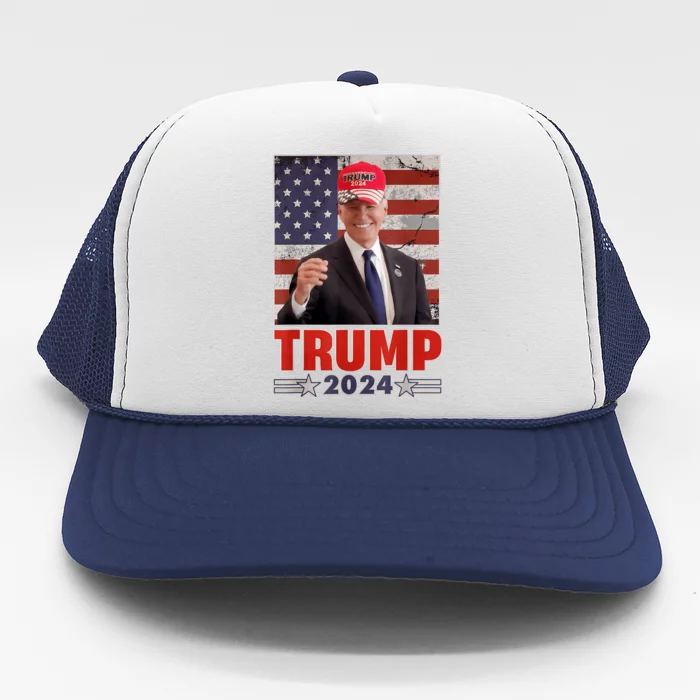 Anti Joe Biden Funny Conservative Donald Trump 2024 Trucker Hat