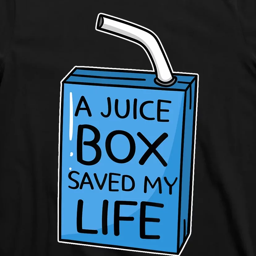 A Juice Box Saved My Life Diabetes Awareness Blue Ribbon DM T-Shirt