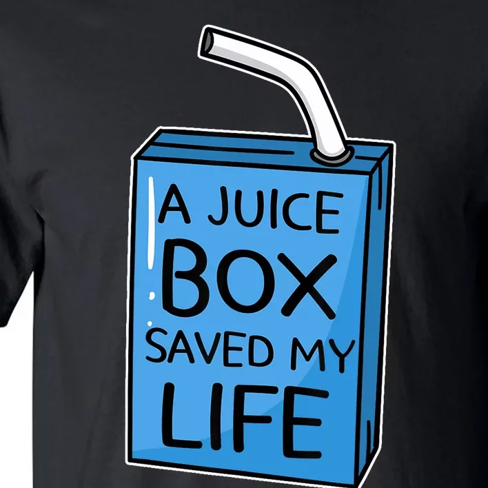 A Juice Box Saved My Life Diabetes Awareness Blue Ribbon DM Tall T-Shirt