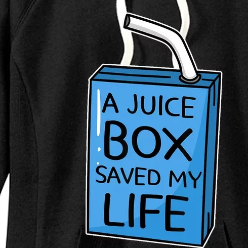 A Juice Box Saved My Life Diabetes Awareness Blue Ribbon DM Women's Fleece Hoodie