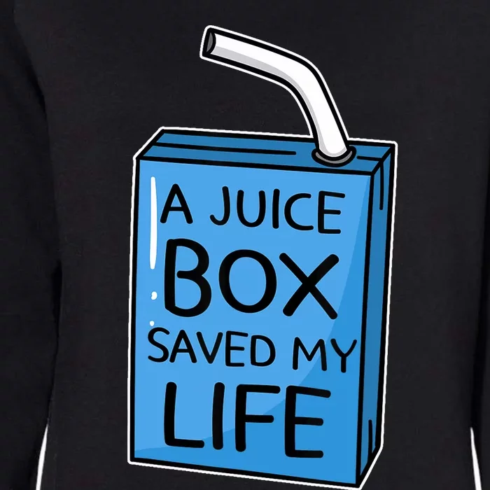 A Juice Box Saved My Life Diabetes Awareness Blue Ribbon DM Womens California Wash Sweatshirt