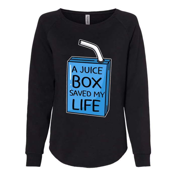 A Juice Box Saved My Life Diabetes Awareness Blue Ribbon DM Womens California Wash Sweatshirt