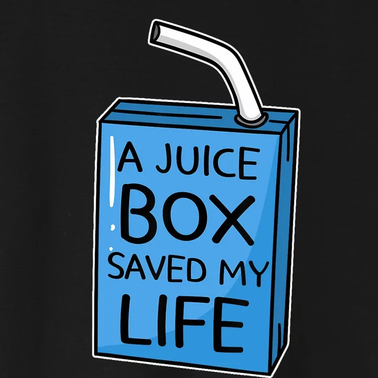 A Juice Box Saved My Life Diabetes Awareness Blue Ribbon DM Women's Crop Top Tee