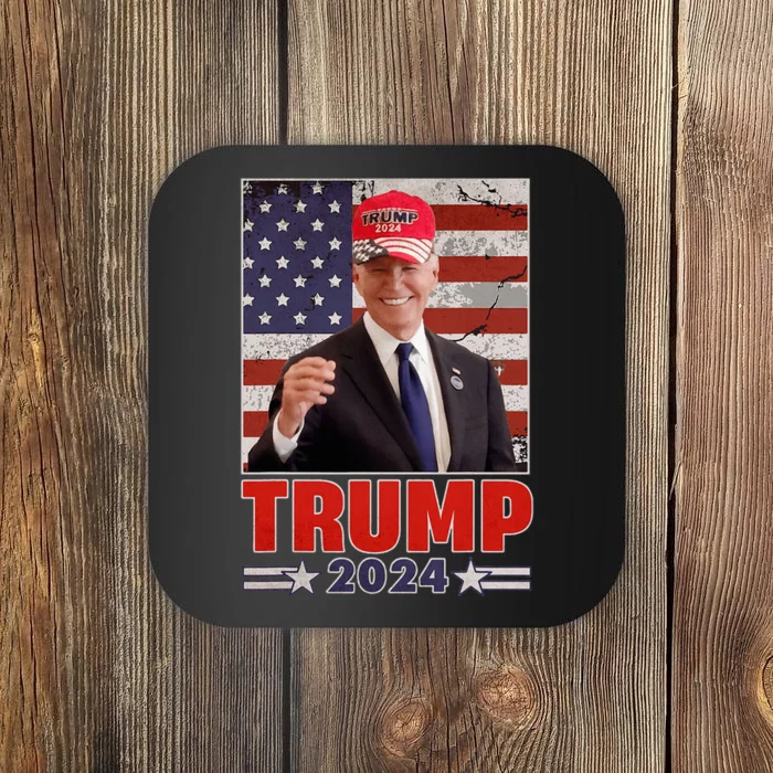 Anti Joe Biden Funny Conservative Donald Trump 2024 Coaster