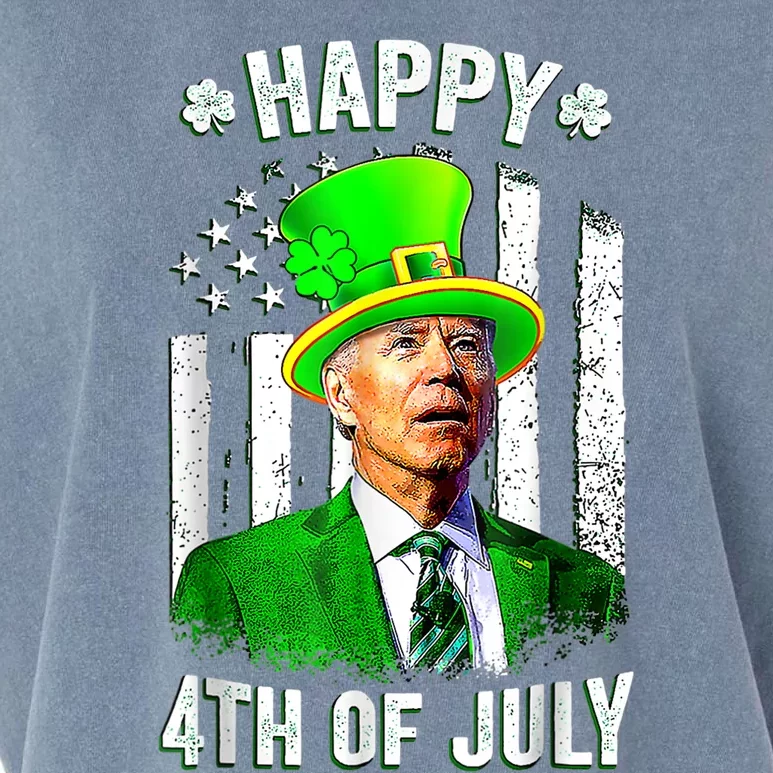 Anti Joe Biden St Patricks Day Funny Happy 4th Of July Garment-Dyed Women's Muscle Tee