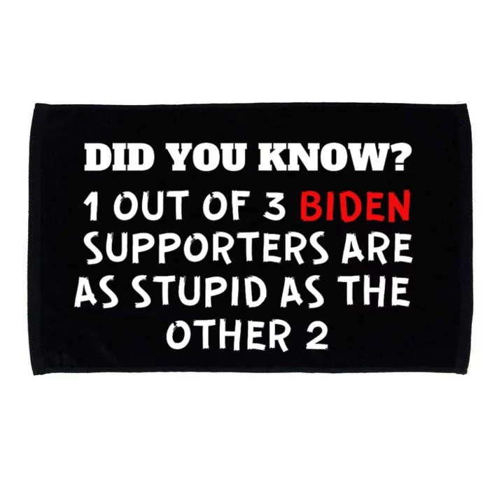 Anti Joe Biden Biden Supporters Are As Stupid Microfiber Hand Towel