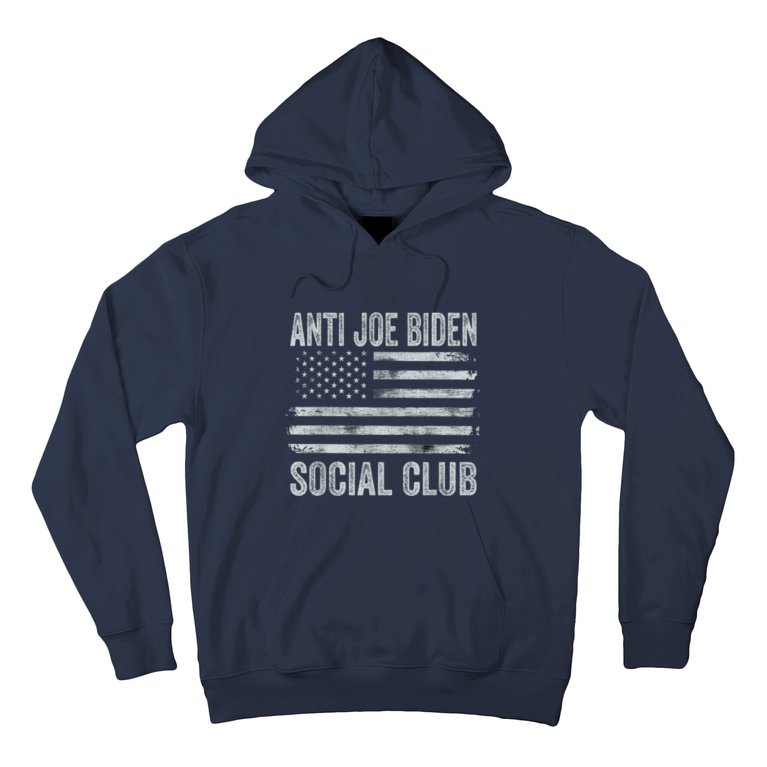Anti Joe Biden Social Club American Flag Vintage Hoodie