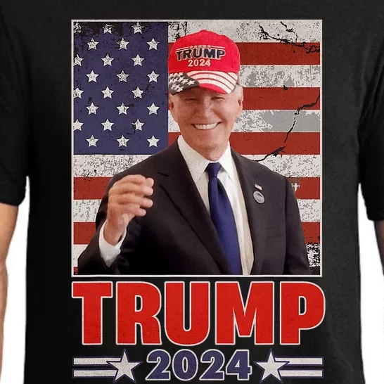 Anti Joe Biden Funny Conservative Donald Trump 2024 Pajama Set