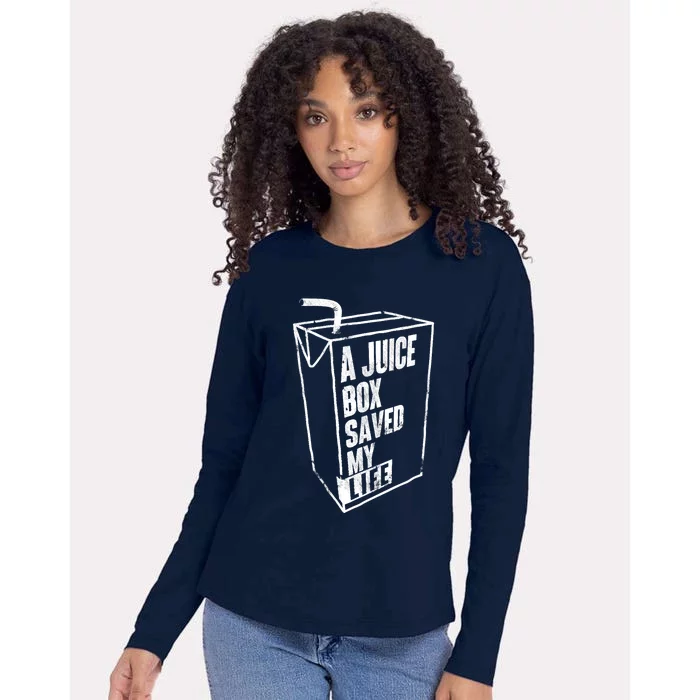 A Juice Box Saved My Life Blood Sugar Diabetes Awareness Womens Cotton Relaxed Long Sleeve T-Shirt