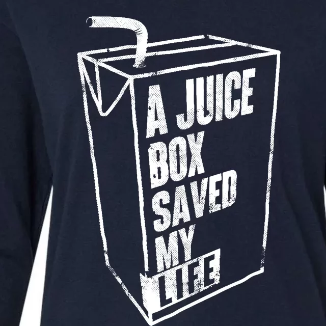 A Juice Box Saved My Life Blood Sugar Diabetes Awareness Womens Cotton Relaxed Long Sleeve T-Shirt