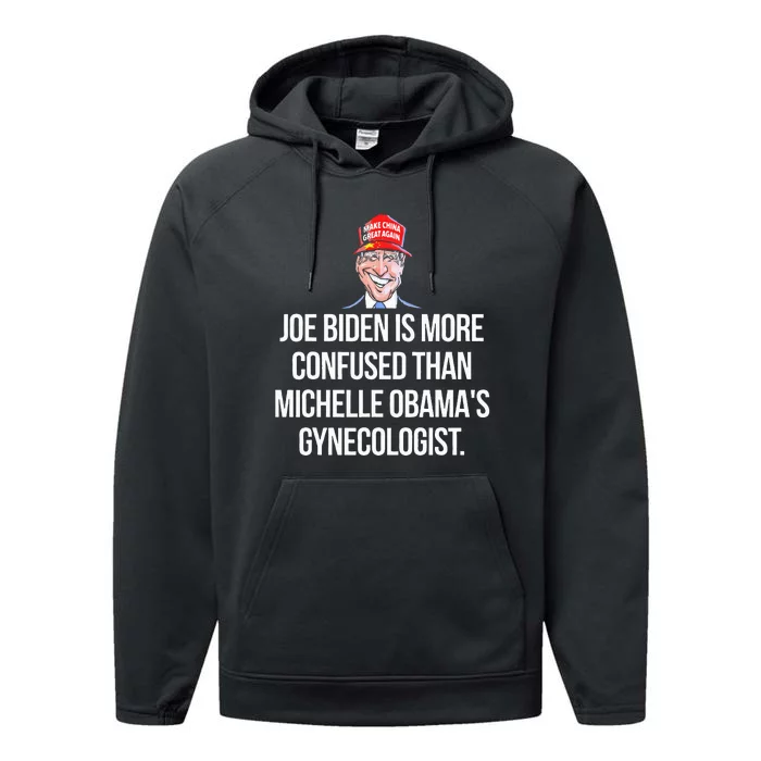 Anti Joe Biden Is More Confused Than Obama's Gynecologist Performance Fleece Hoodie