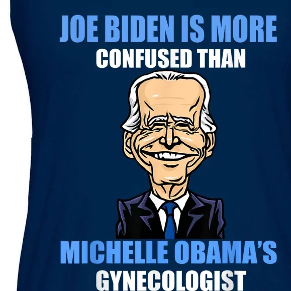 Anti Joe Biden Is More Confused Than ObamaS Gynecologist Ladies Essential Flowy Tank