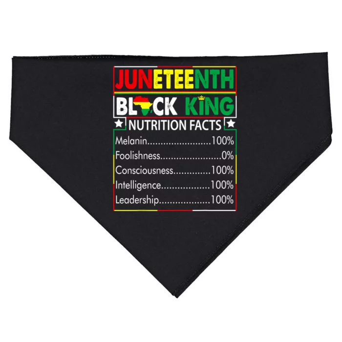 Awesome Juneteenth Black King Melanin Fathers Day USA-Made Doggie Bandana