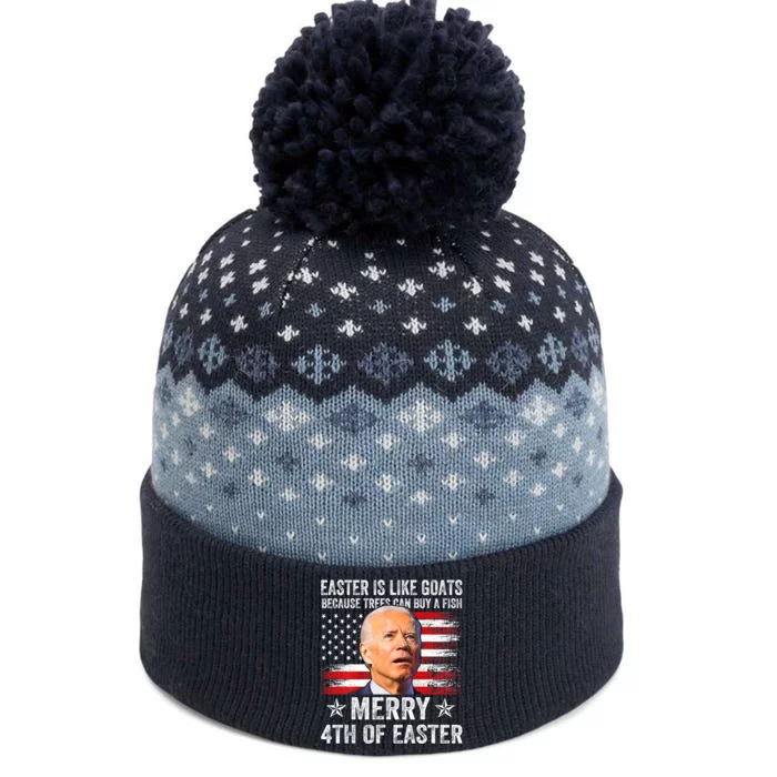 Anti Joe Biden Merry 4th Of Easter 4th Of July The Baniff Cuffed Pom Beanie