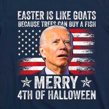 Anti Joe Biden Merry 4th Of Halloween 4th Of July T-Shirt