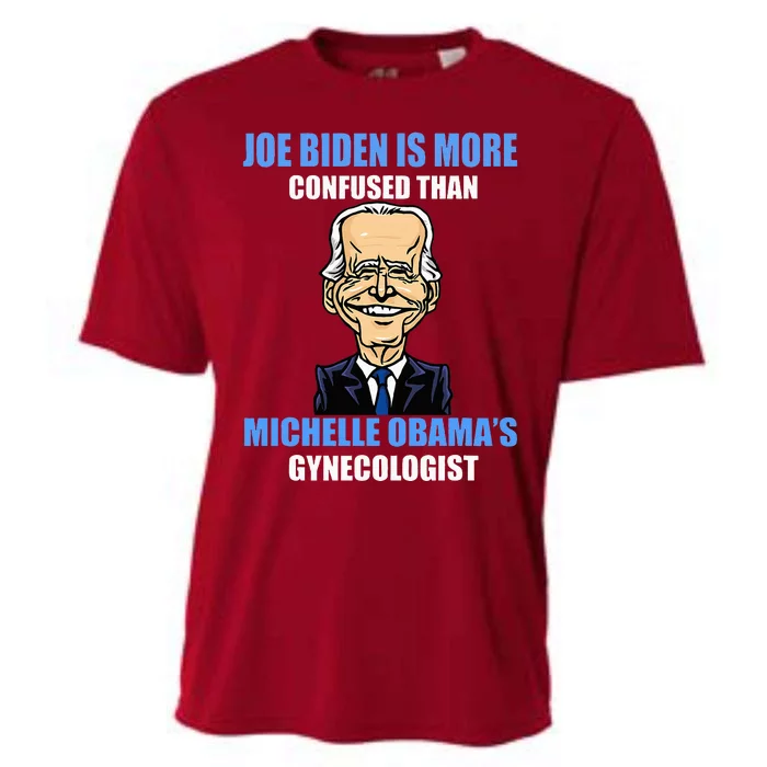 Anti Joe Biden Is More Confused Than ObamaS Gynecologist Cooling Performance Crew T-Shirt