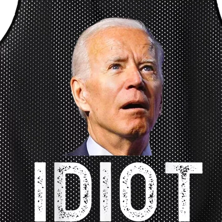 Anti Joe Biden Is An Idiot Mesh Reversible Basketball Jersey Tank