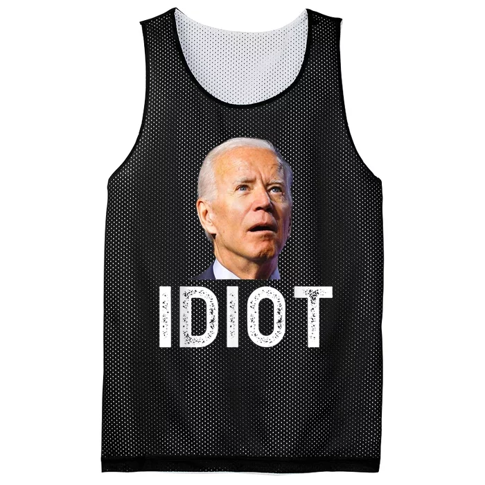 Anti Joe Biden Is An Idiot Mesh Reversible Basketball Jersey Tank