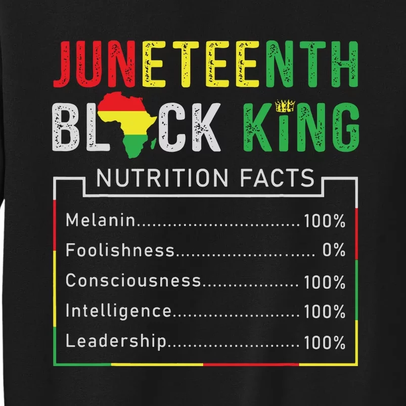 Awesome Juneteenth Black King Melanin Fathers Day Tall Sweatshirt