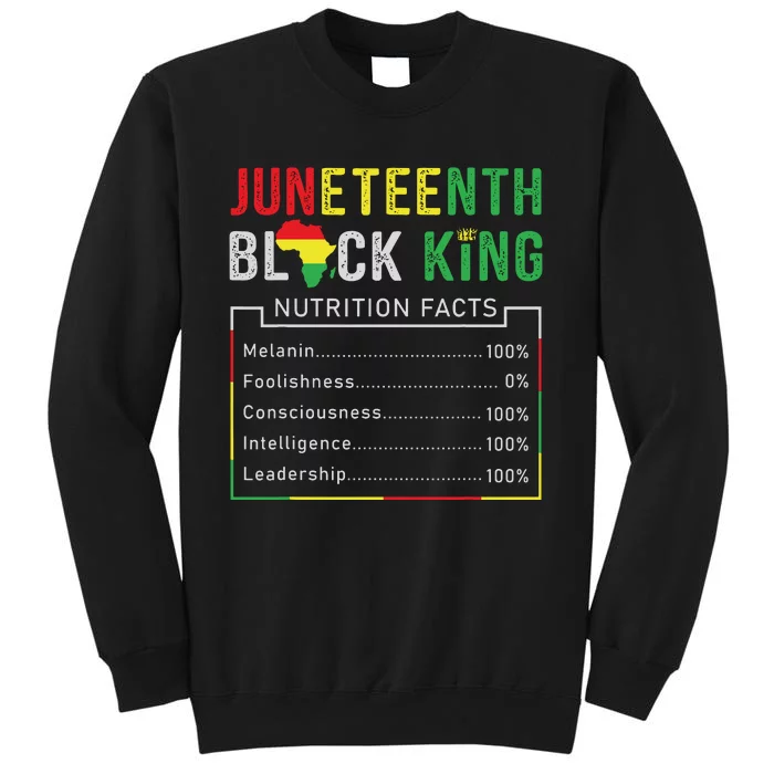 Awesome Juneteenth Black King Melanin Fathers Day Tall Sweatshirt