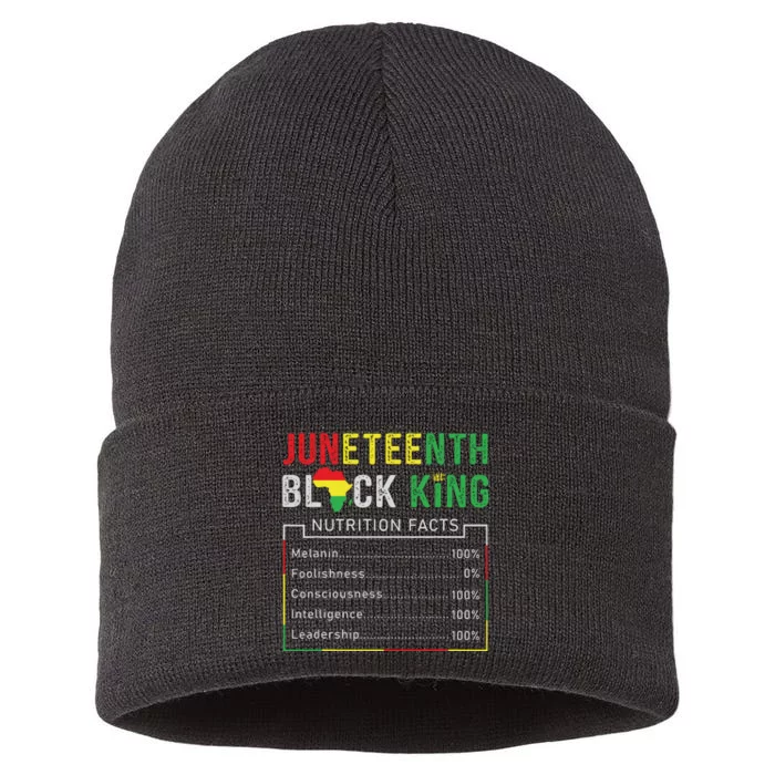 Awesome Juneteenth Black King Melanin Fathers Day Sustainable Knit Beanie