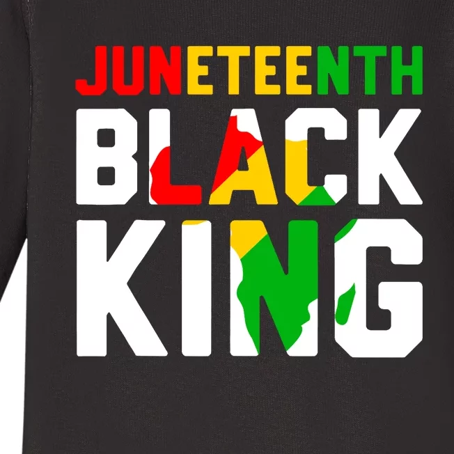 Awesome Juneteenth Black King Melanin Fathers Day Boy Baby Long Sleeve Bodysuit