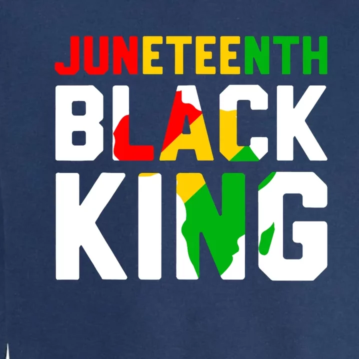 Awesome Juneteenth Black King Melanin Fathers Day Boy Garment-Dyed Sweatshirt