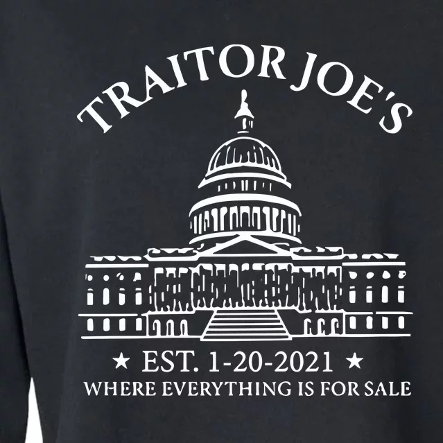 Anti Joe Biden Traitor Biden Cropped Pullover Crew