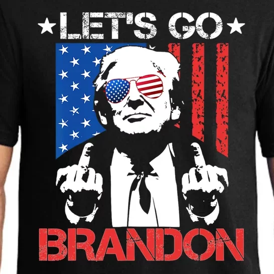 Anti Joe Biden LetS Go Brandon Funny Pro America Trump 2024 Pajama Set