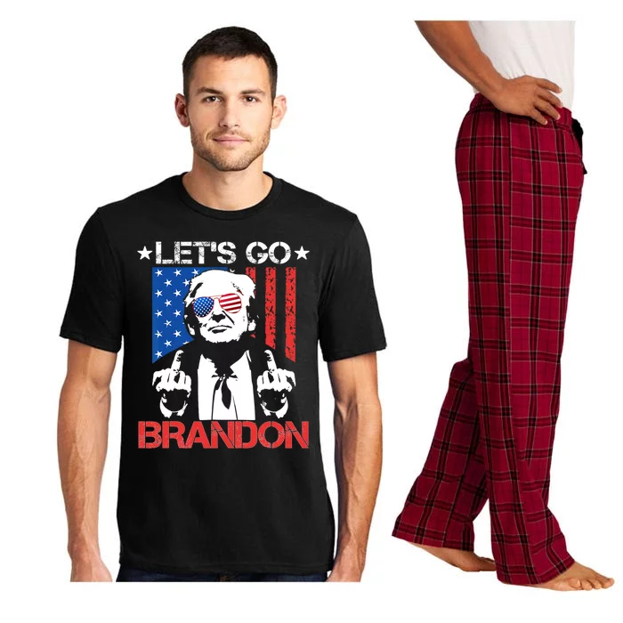 Anti Joe Biden LetS Go Brandon Funny Pro America Trump 2024 Pajama Set