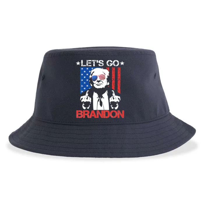 Anti Joe Biden LetS Go Brandon Funny Pro America Trump 2024 Sustainable Bucket Hat