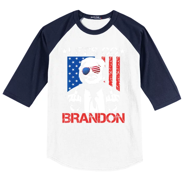 Anti Joe Biden LetS Go Brandon Funny Pro America Trump 2024 Baseball Sleeve Shirt