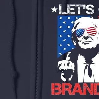 Anti Joe Biden LetS Go Brandon Funny Pro America Trump 2024 Full Zip Hoodie