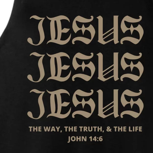 Aesthetic Jesus Christian Bible Verse Ladies Tri-Blend Wicking Tank