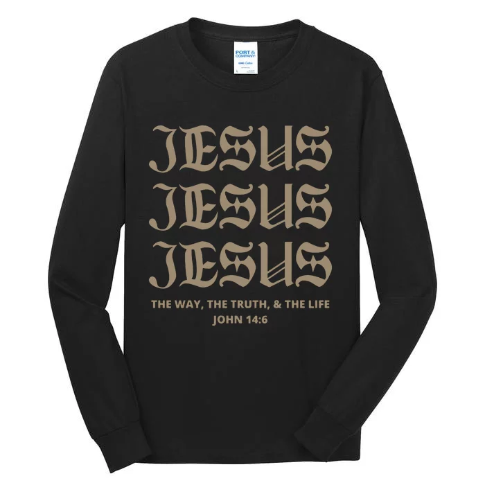 Aesthetic Jesus Christian Bible Verse Tall Long Sleeve T-Shirt