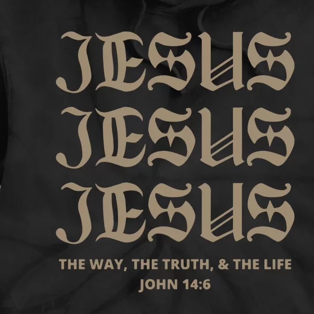 Aesthetic Jesus Christian Bible Verse Tie Dye Hoodie