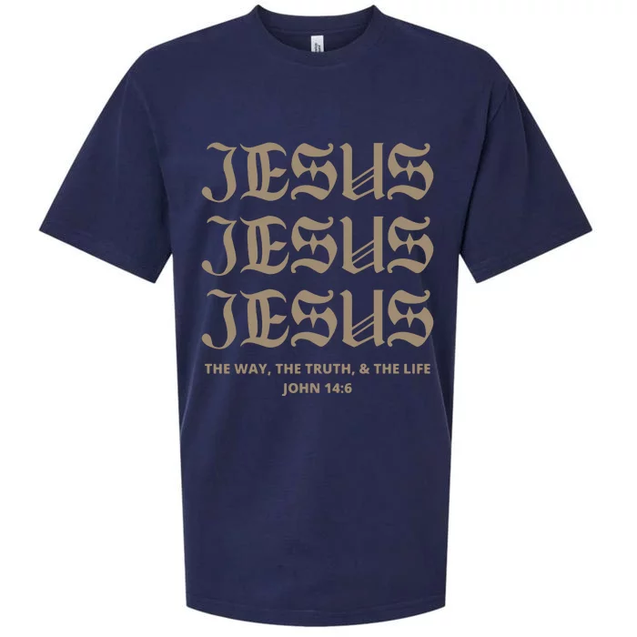 Aesthetic Jesus Christian Bible Verse Sueded Cloud Jersey T-Shirt