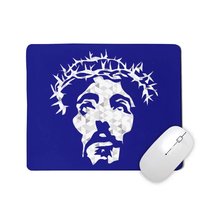 Abstract Jesus Christ Portrait Devout Christian Mousepad