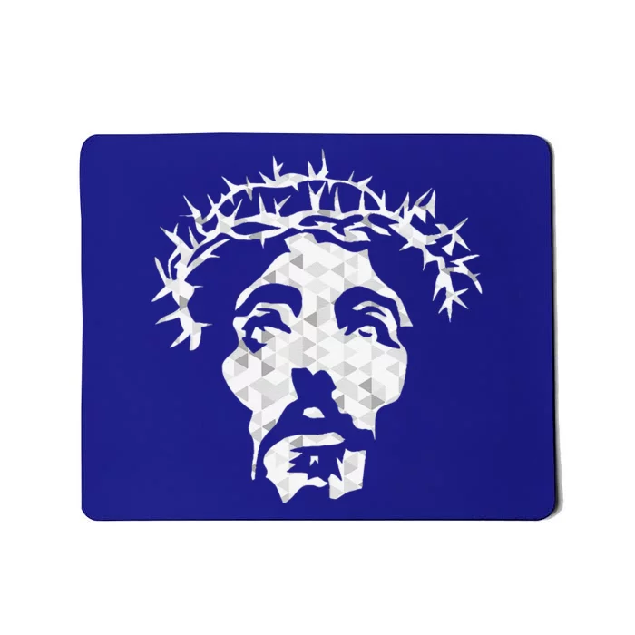 Abstract Jesus Christ Portrait Devout Christian Mousepad