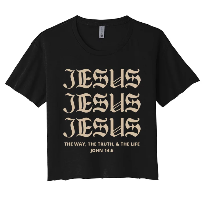 Aesthetic Jesus Christian Women's Crop Top Tee