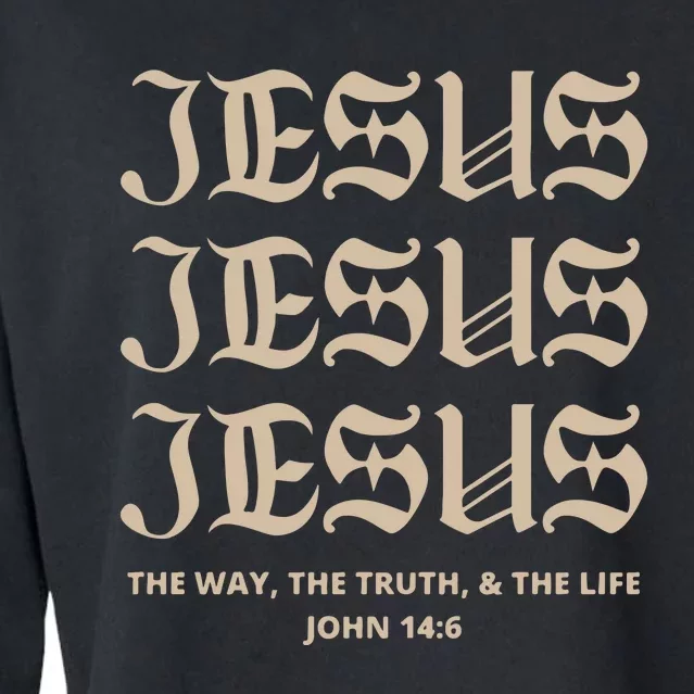 Aesthetic Jesus Christian Cropped Pullover Crew