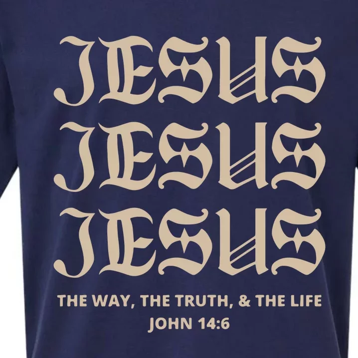 Aesthetic Jesus Christian Sueded Cloud Jersey T-Shirt