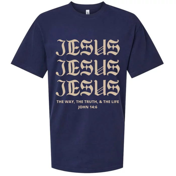 Aesthetic Jesus Christian Sueded Cloud Jersey T-Shirt