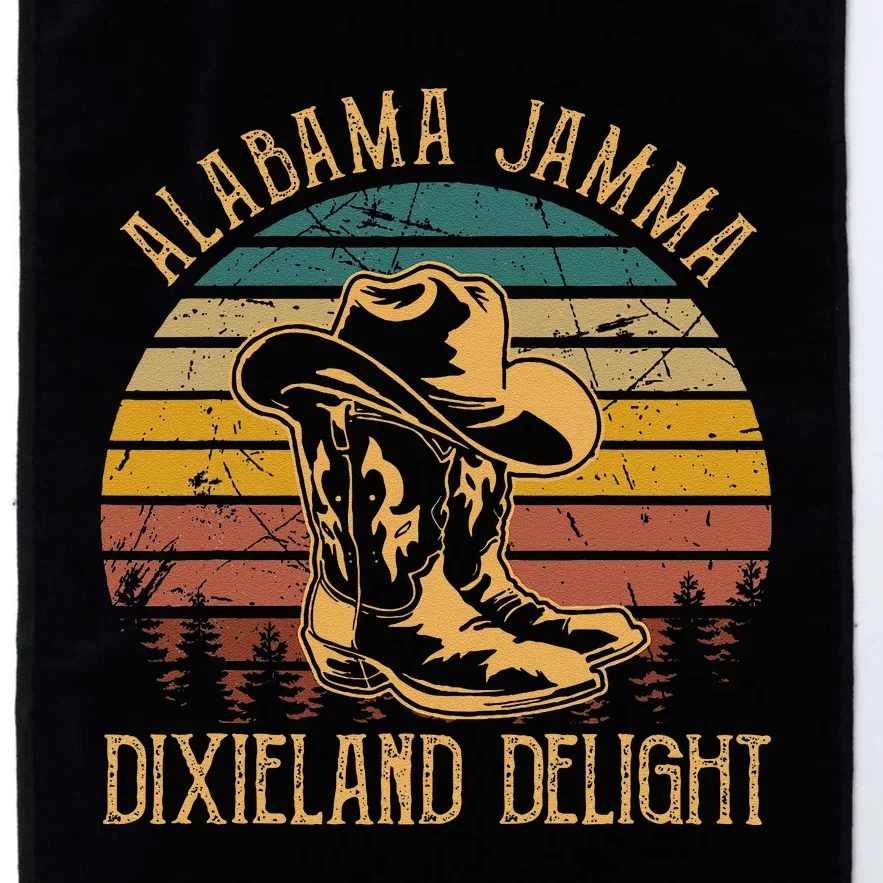 Alabama Jamma Dixieland Delight Graphic Cow Hat And Boots Platinum Collection Golf Towel