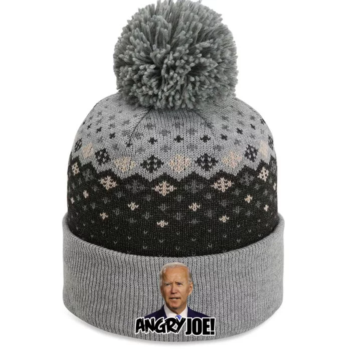 Angry Joe! Funny Biden The Baniff Cuffed Pom Beanie