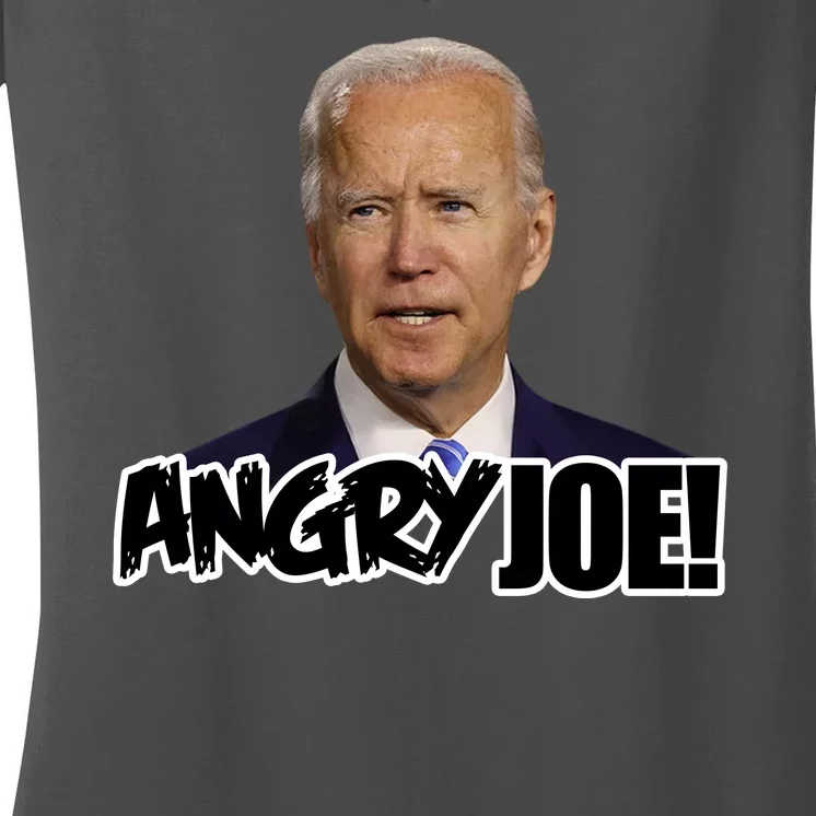 Angry Joe! Funny Biden Women's V-Neck T-Shirt