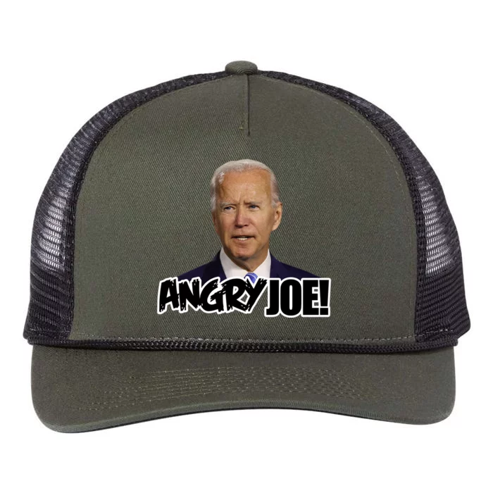 Angry Joe! Funny Biden Retro Rope Trucker Hat Cap