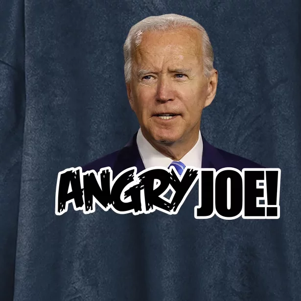 Angry Joe! Funny Biden Hooded Wearable Blanket